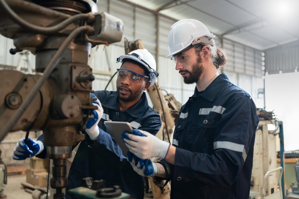 Industrial engineering team at work